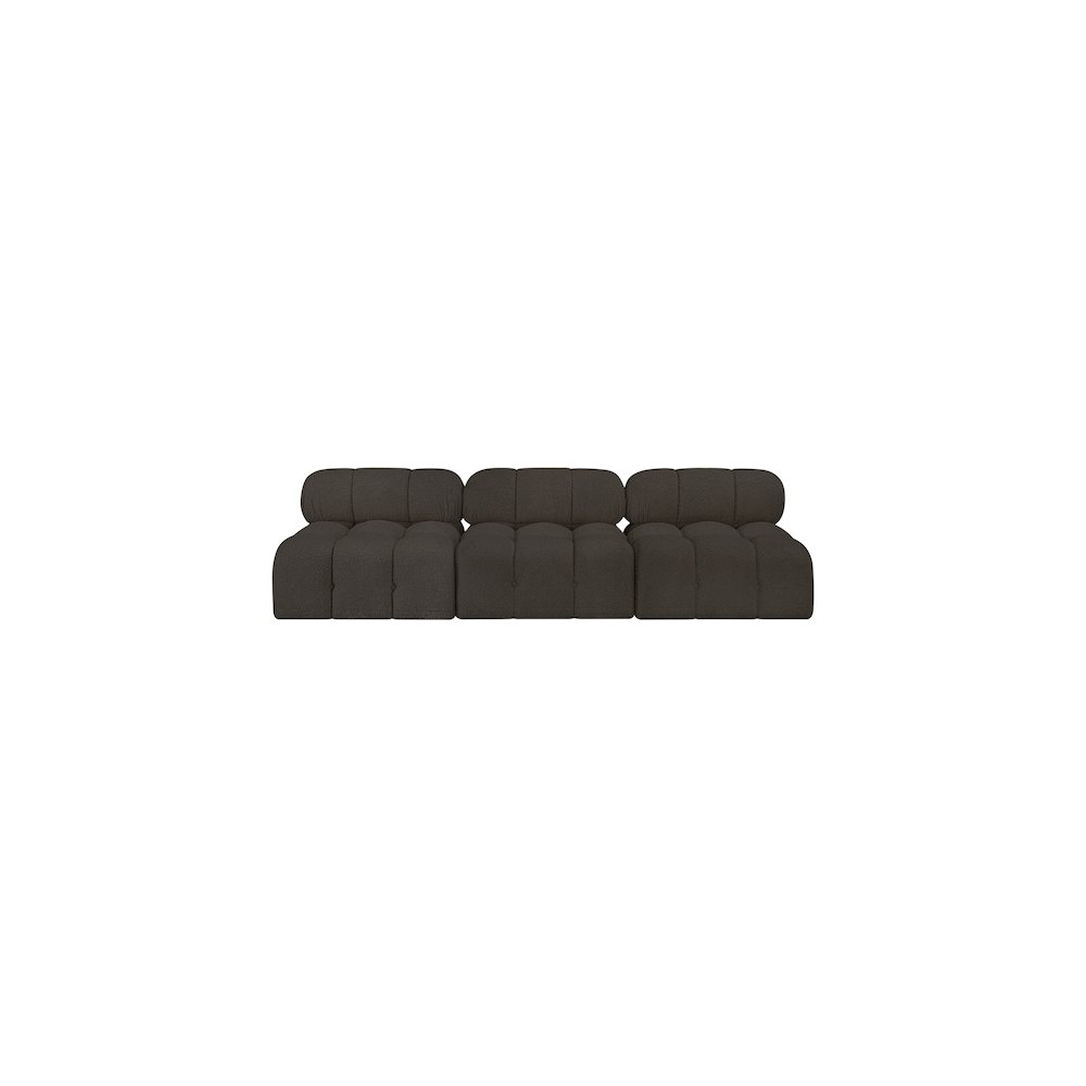 Ames Brown Boucle Fabric Modular Sofa. Picture 3