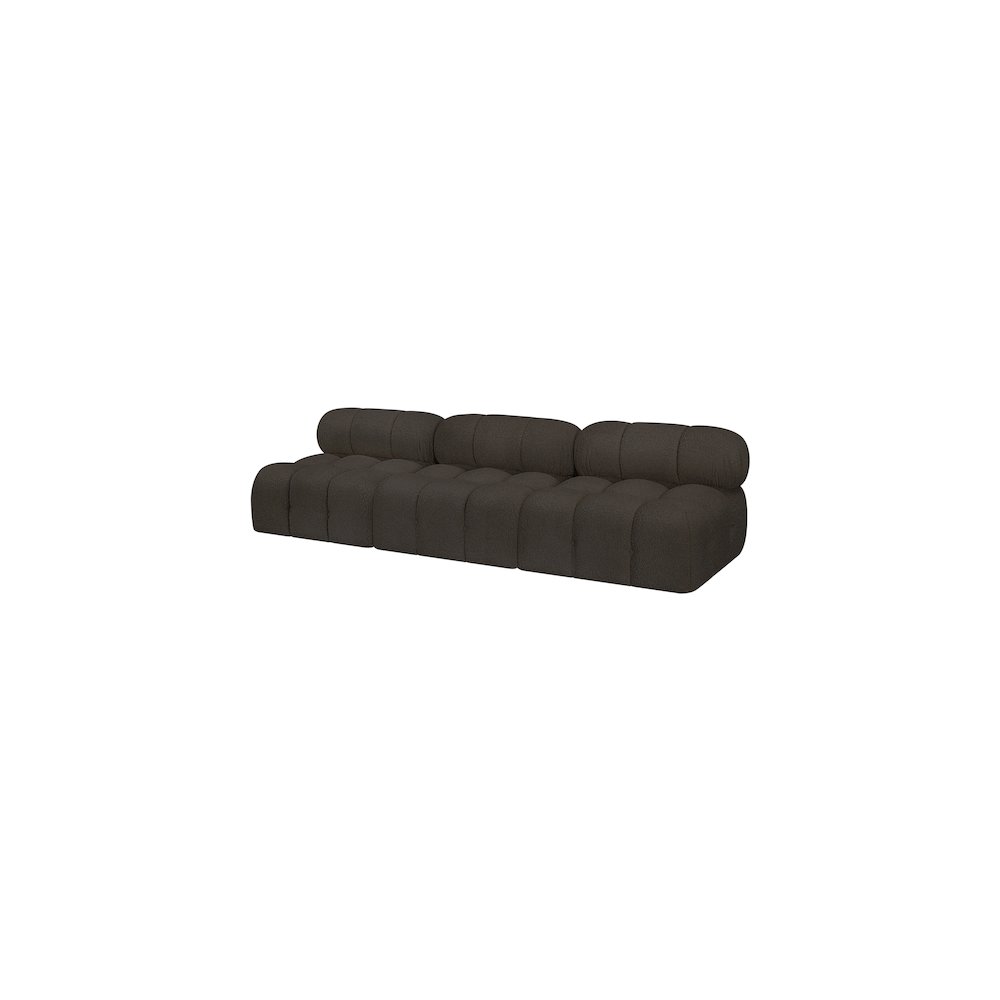 Ames Brown Boucle Fabric Modular Sofa. Picture 5