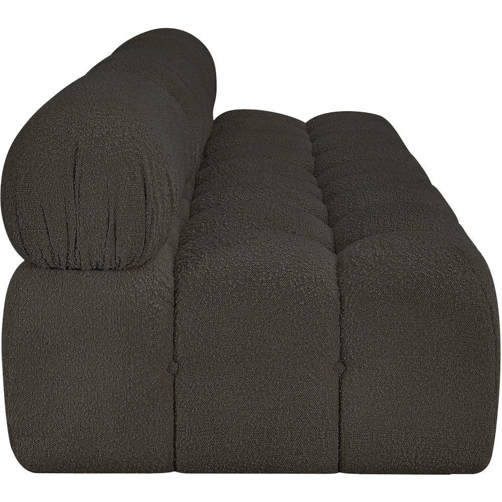 Ames Brown Boucle Fabric Modular Sofa. Picture 6