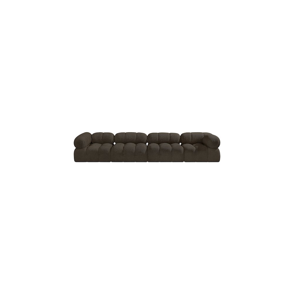 Ames Brown Boucle Fabric Modular Sofa. Picture 3
