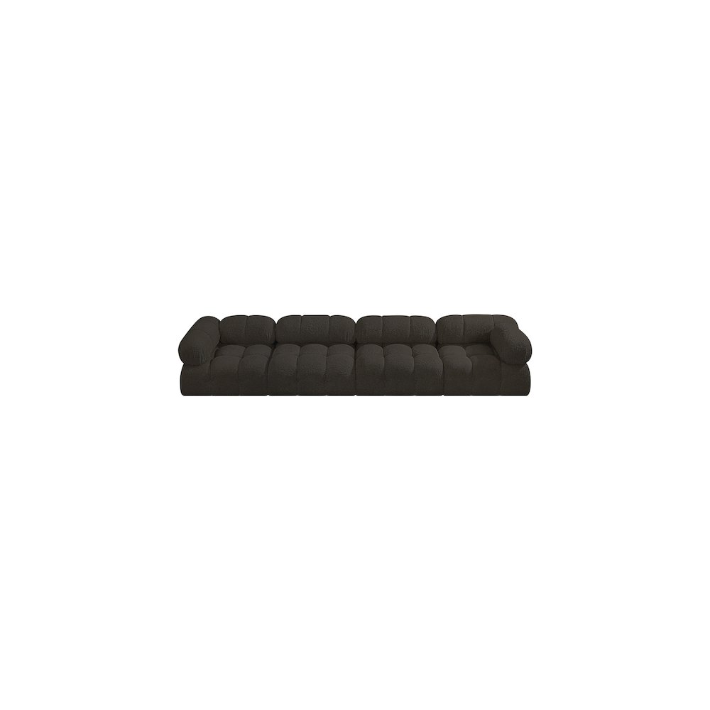 Ames Brown Boucle Fabric Modular Sofa. Picture 4
