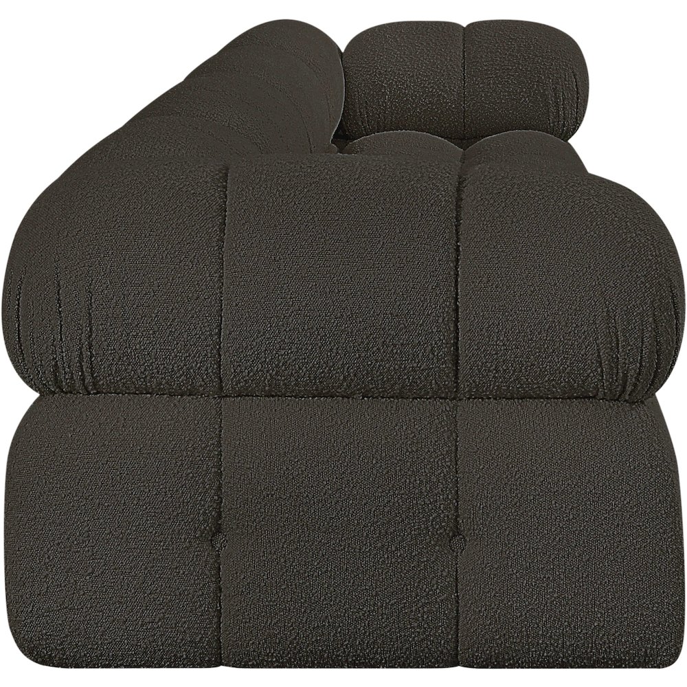 Ames Brown Boucle Fabric Modular Sofa. Picture 6
