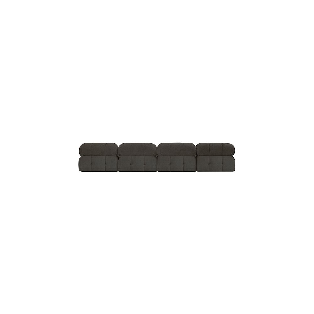 Ames Brown Boucle Fabric Modular Sofa. Picture 2
