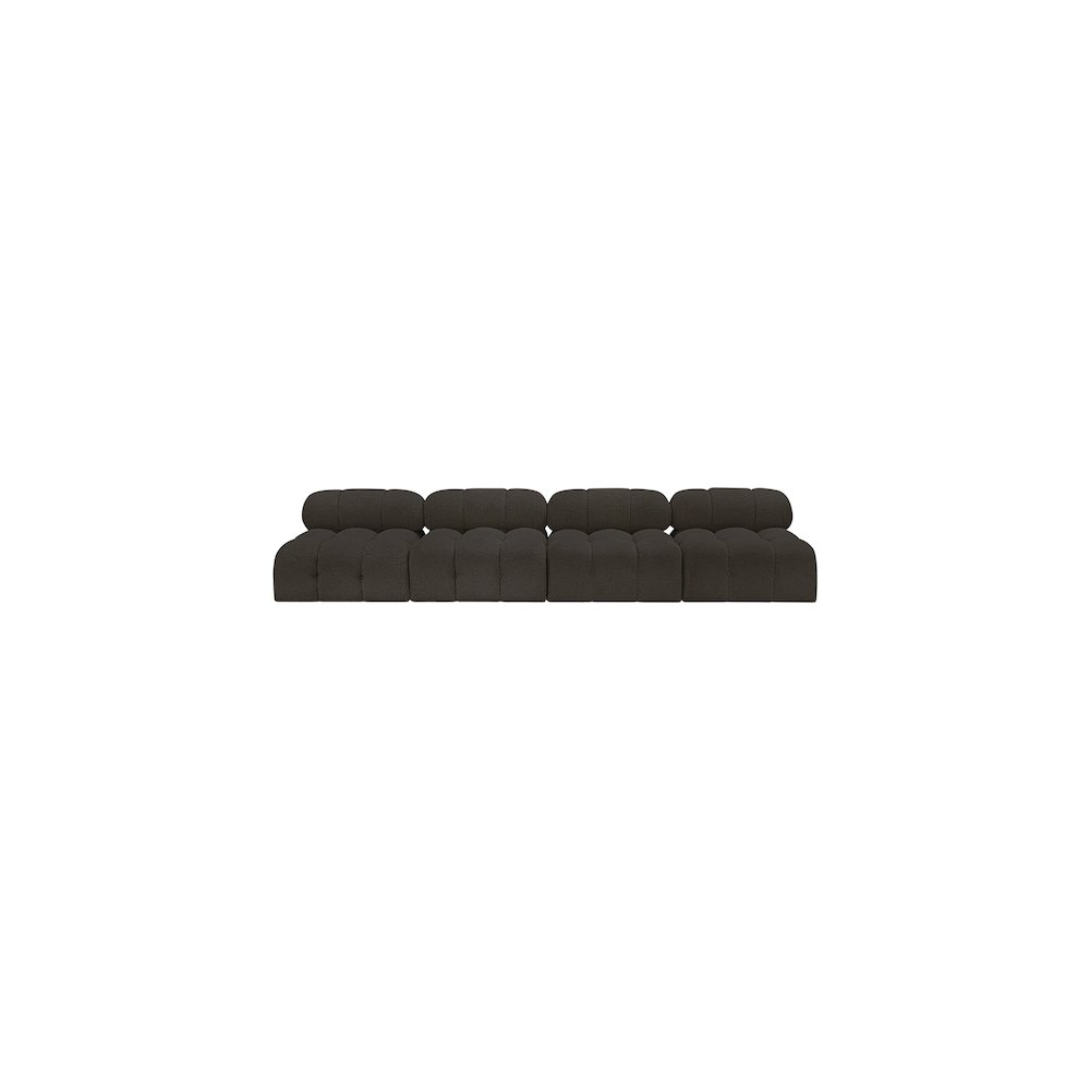 Ames Brown Boucle Fabric Modular Sofa. Picture 3