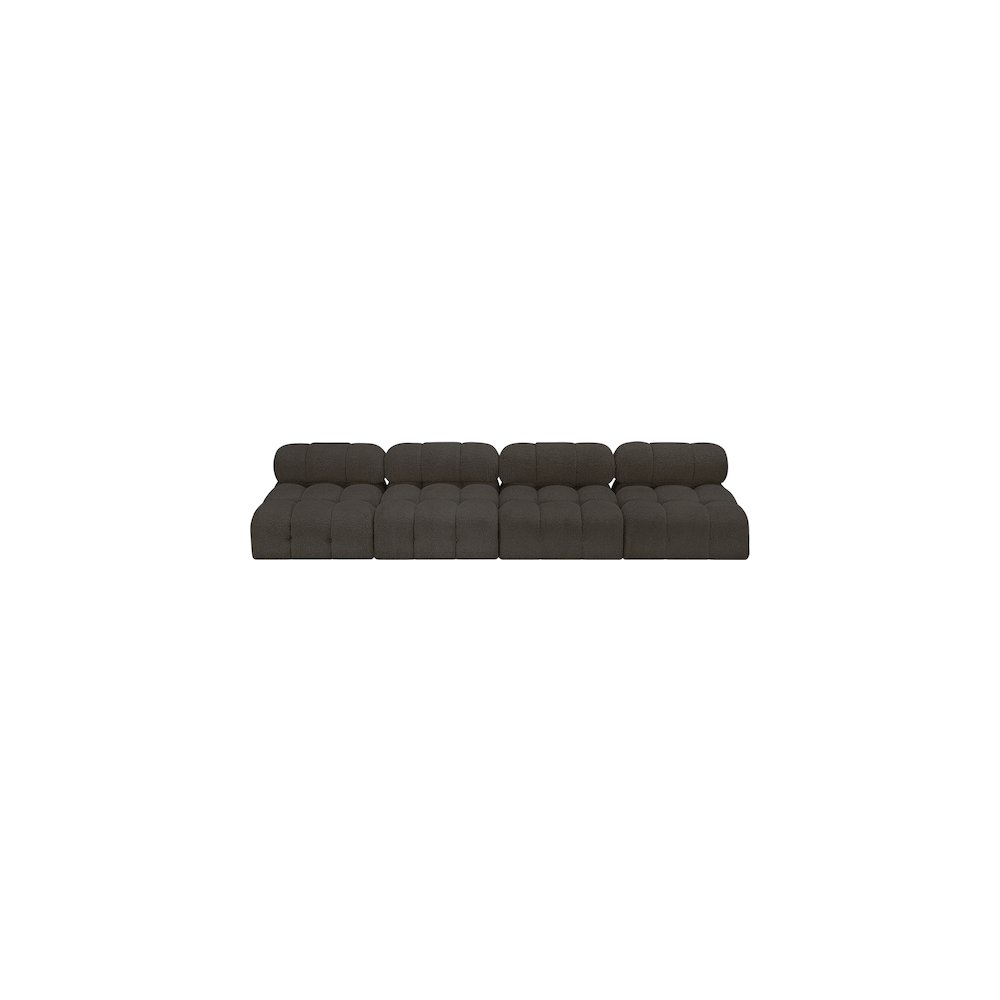 Ames Brown Boucle Fabric Modular Sofa. Picture 4