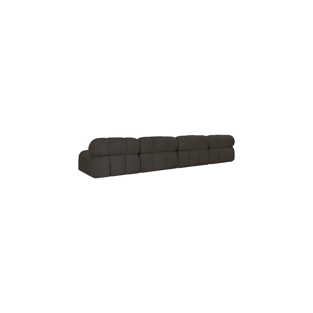 Ames Brown Boucle Fabric Modular Sofa. Picture 5