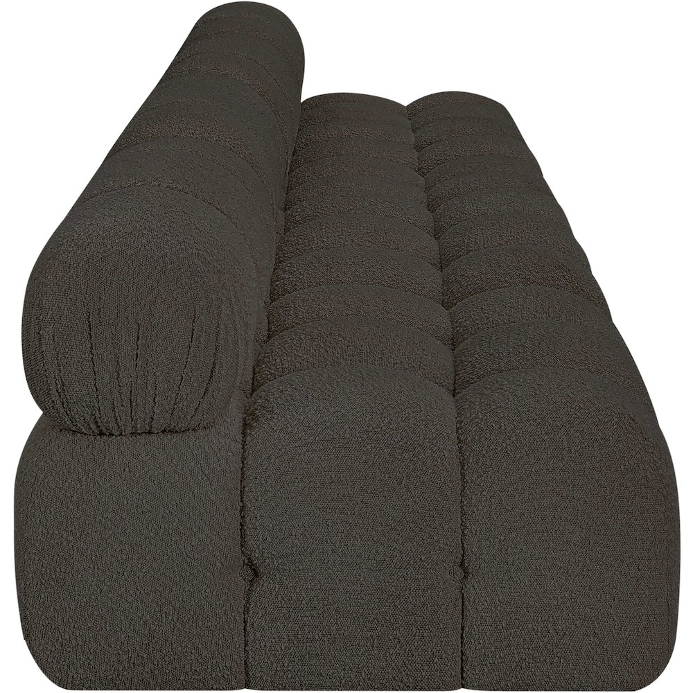 Ames Brown Boucle Fabric Modular Sofa. Picture 6
