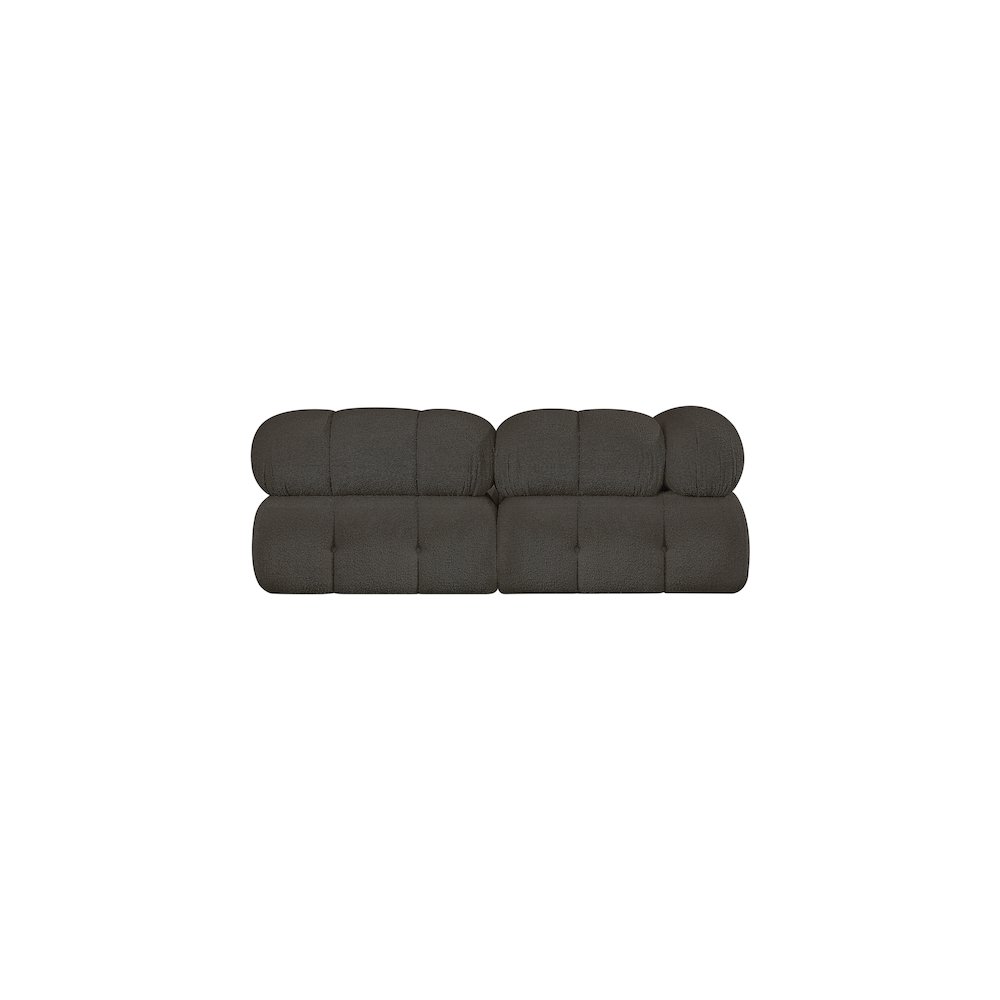 Ames Brown Boucle Fabric Modular Sofa. Picture 2