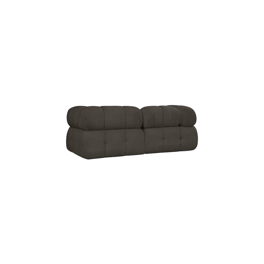 Ames Brown Boucle Fabric Modular Sofa. Picture 5