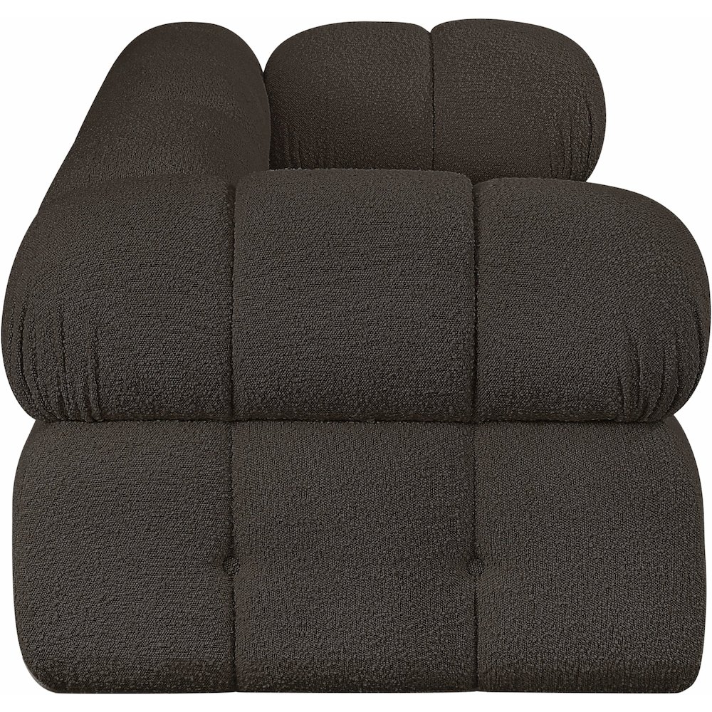 Ames Brown Boucle Fabric Modular Sofa. Picture 6