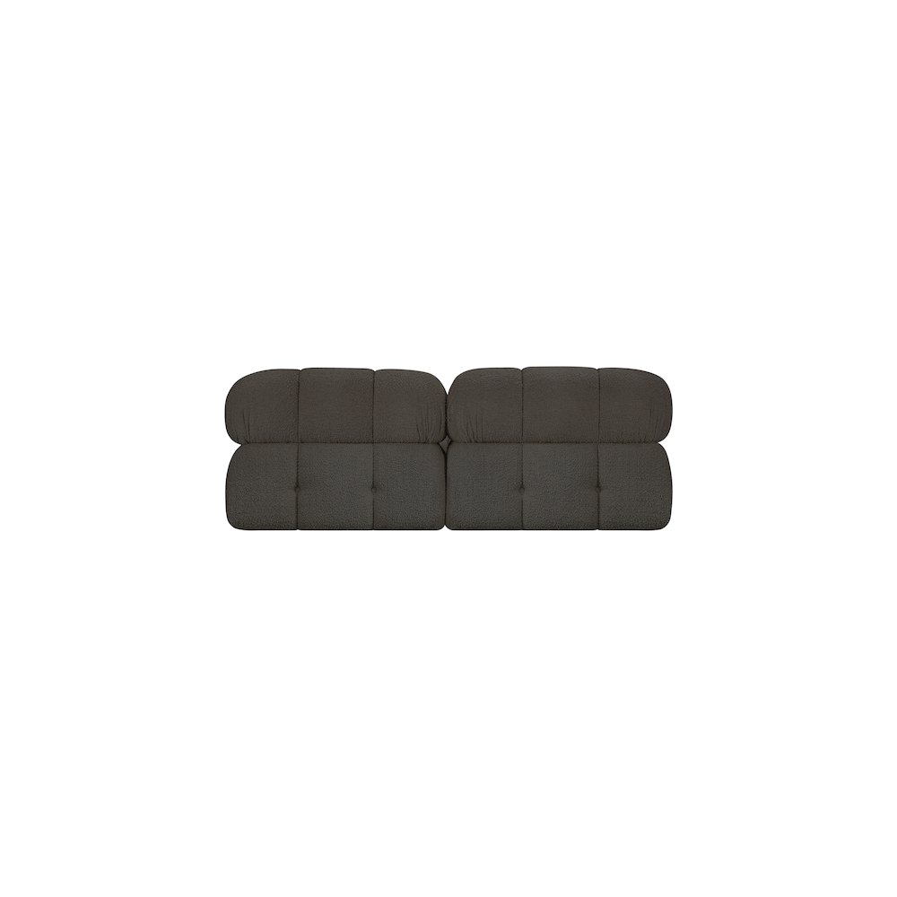 Ames Brown Boucle Fabric Modular Sofa. Picture 2