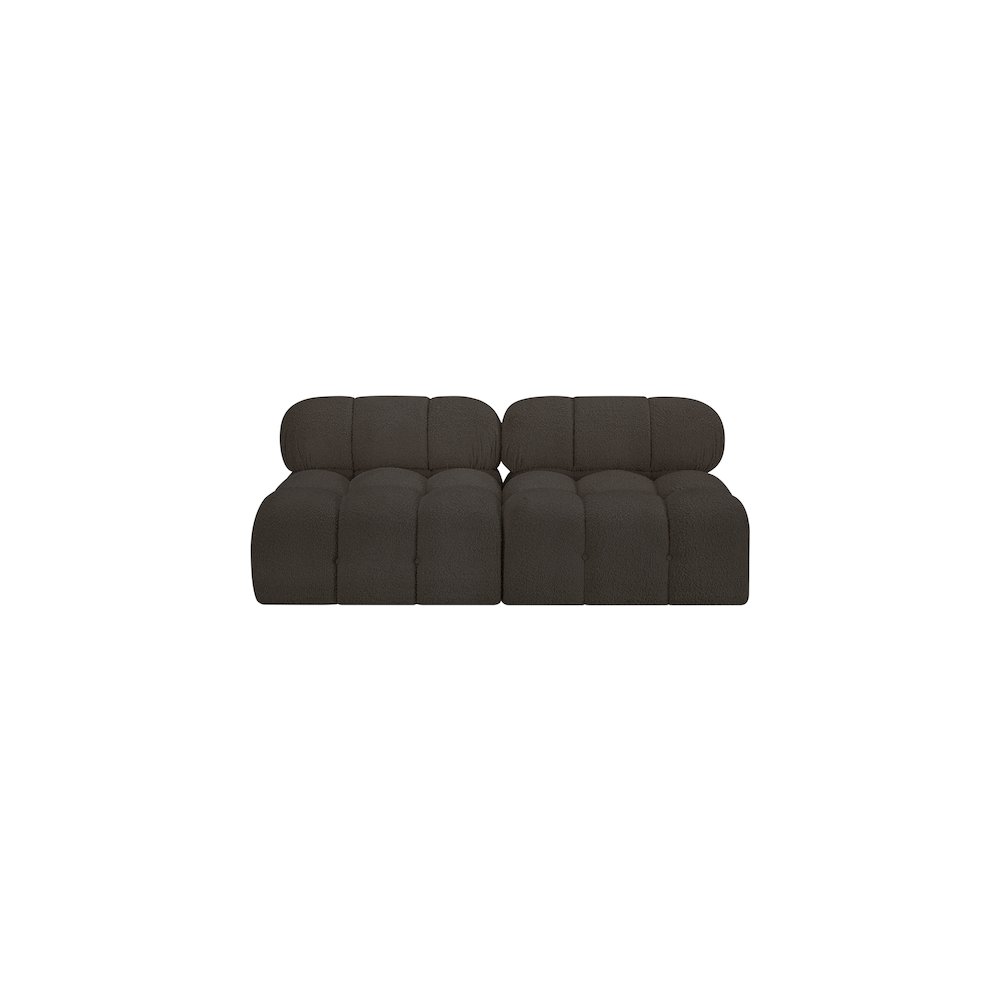 Ames Brown Boucle Fabric Modular Sofa. Picture 3