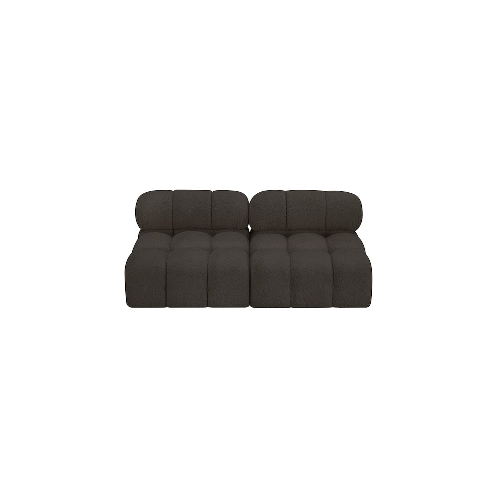 Ames Brown Boucle Fabric Modular Sofa. Picture 4