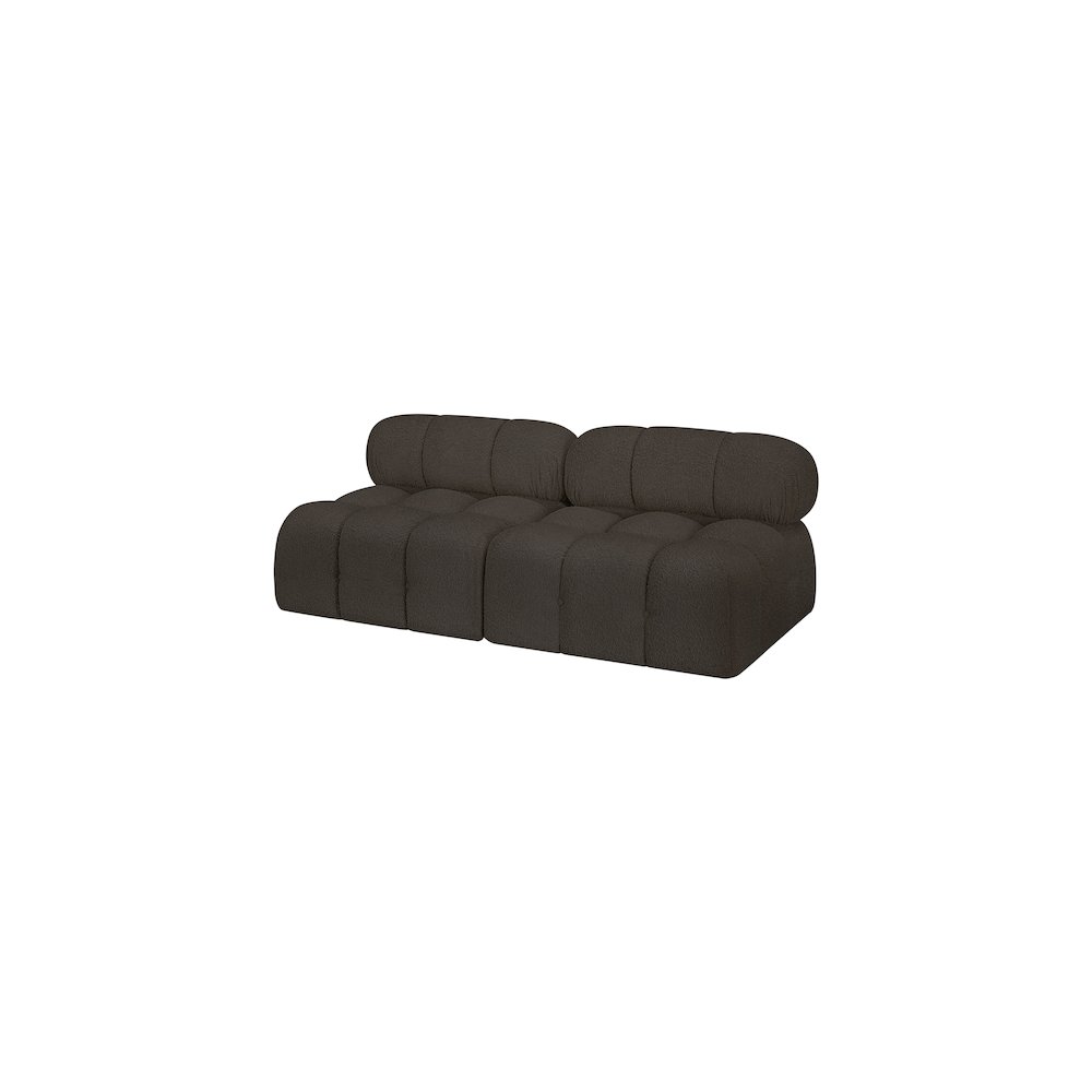 Ames Brown Boucle Fabric Modular Sofa. Picture 5