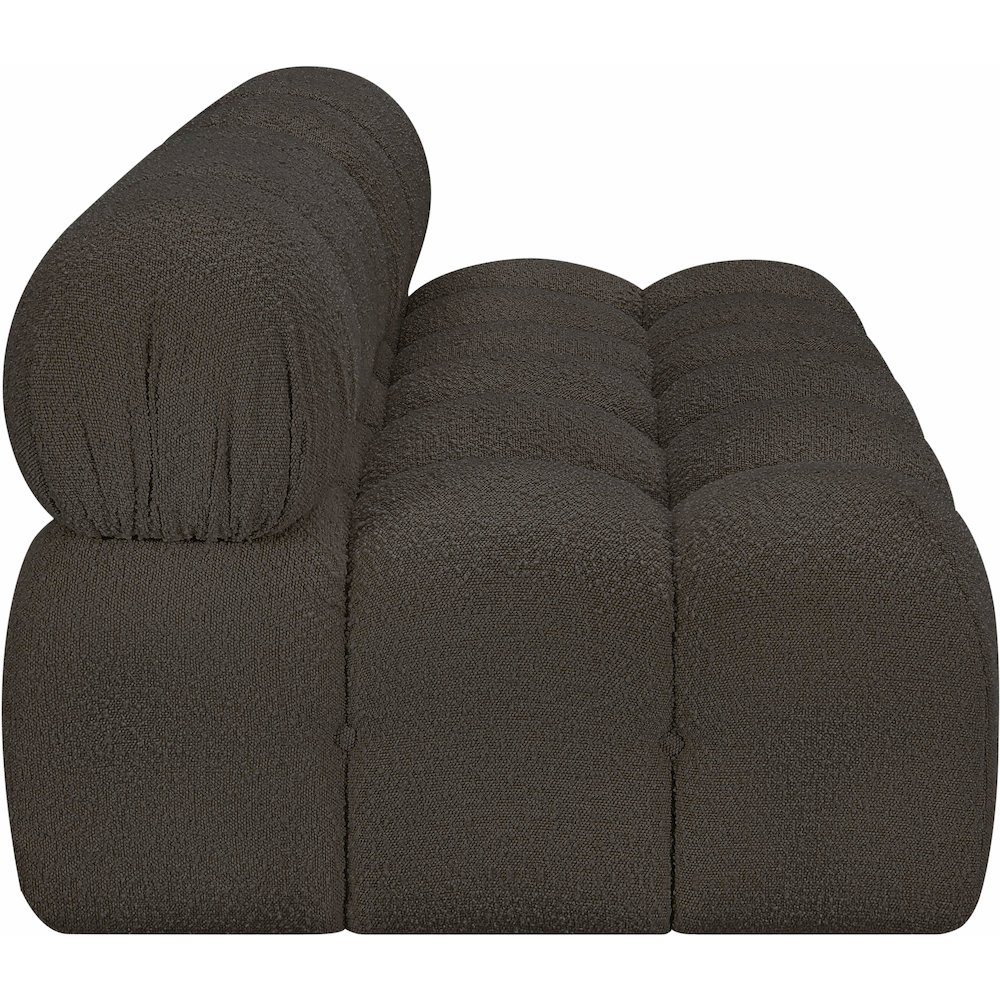 Ames Brown Boucle Fabric Modular Sofa. Picture 6