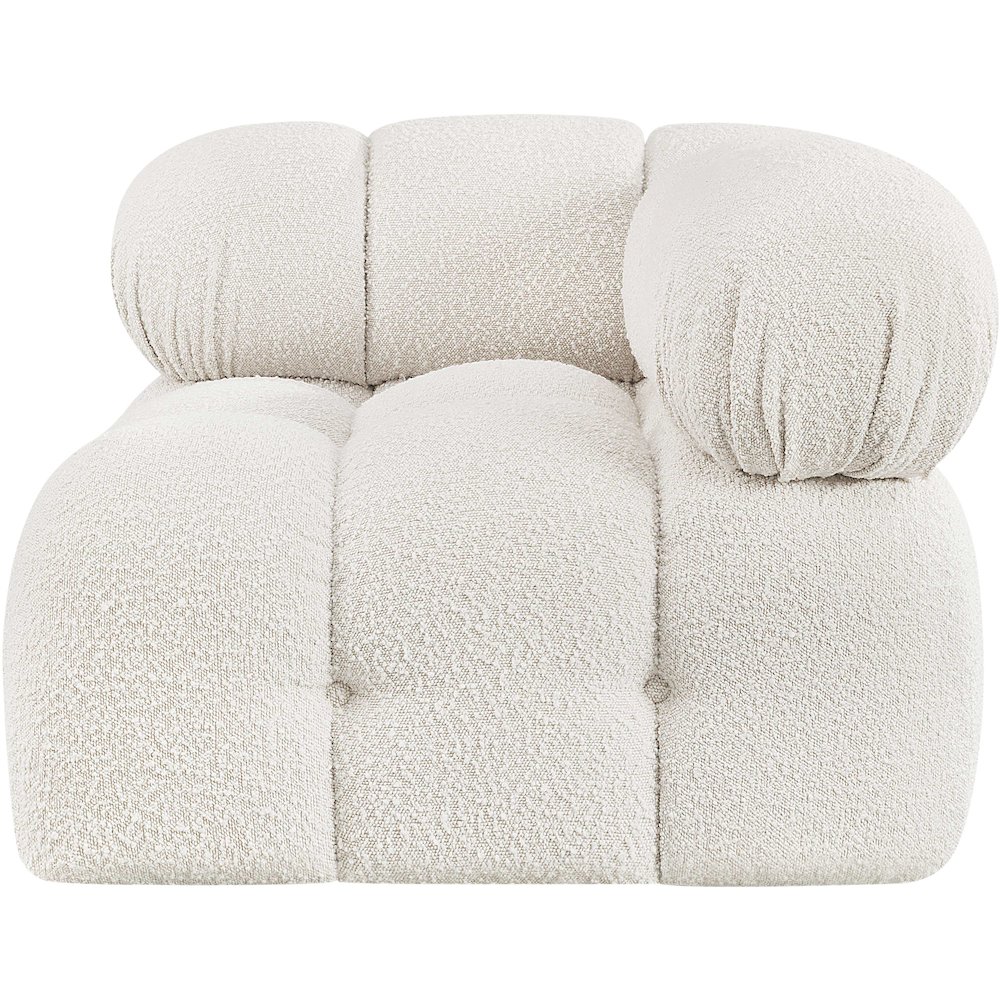 Ames Cream Boucle Fabric Corner. Picture 6