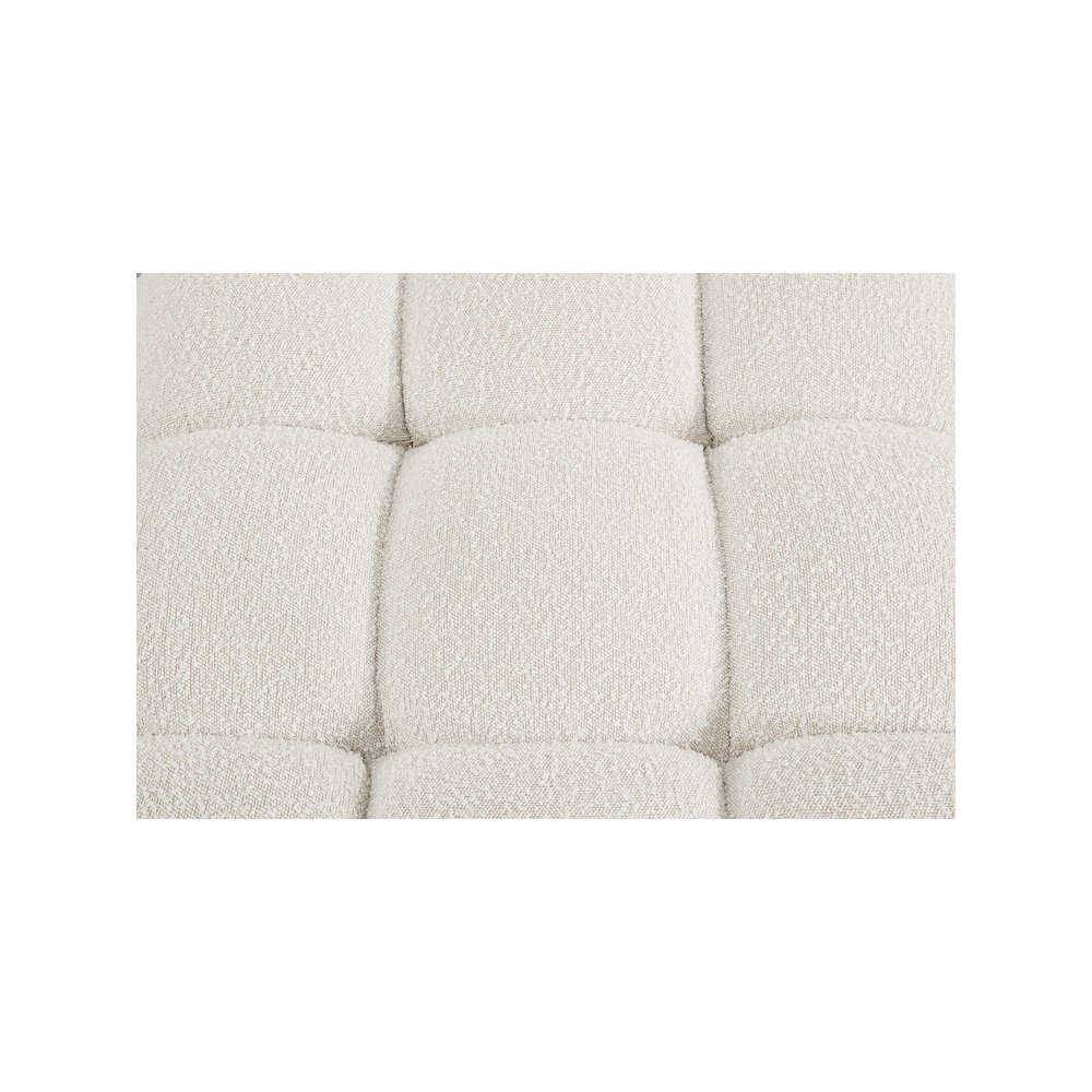 Ames Cream Boucle Fabric Ottoman. Picture 5