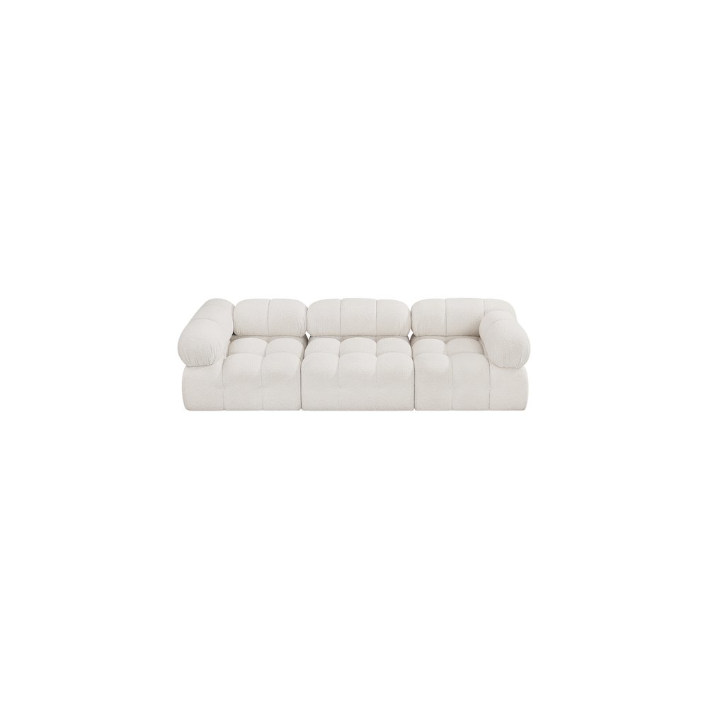 Ames Cream Boucle Fabric Modular Sofa. Picture 4