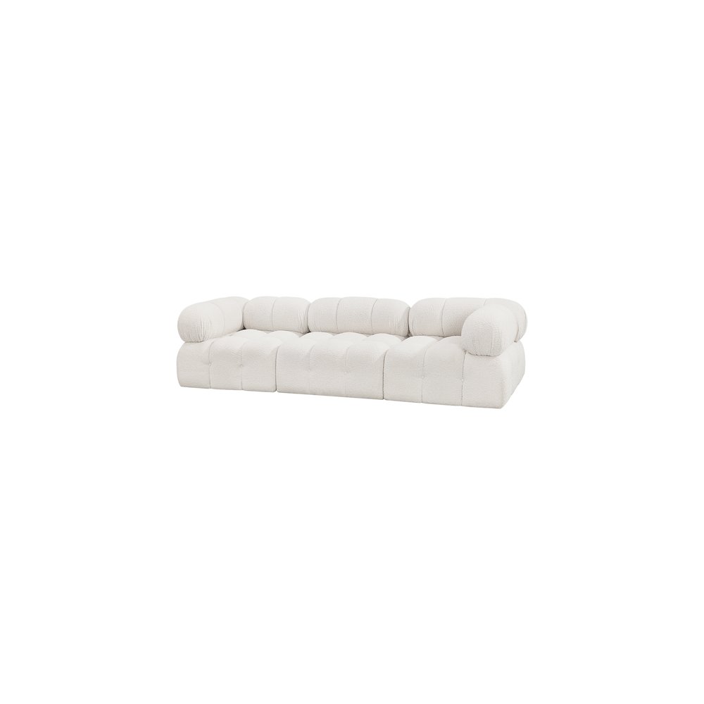 Ames Cream Boucle Fabric Modular Sofa. Picture 5