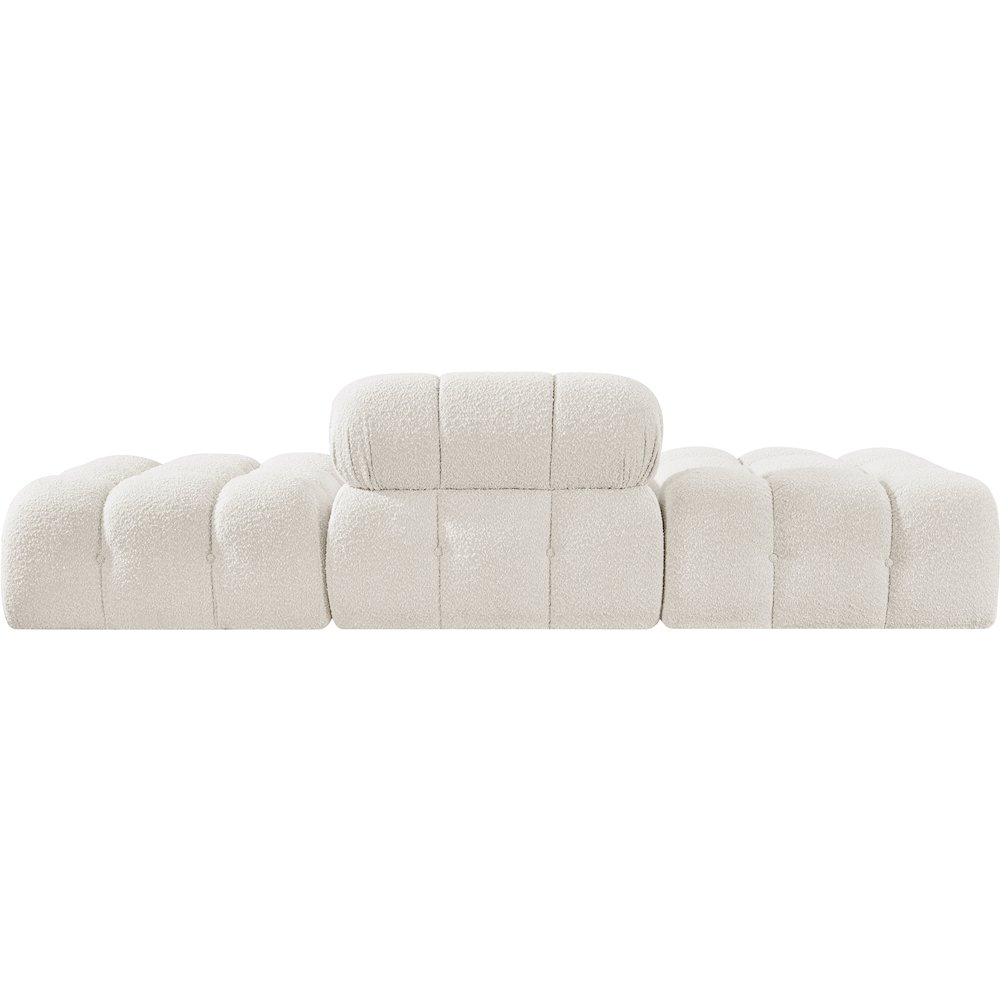 Ames 102" Cream Boucle Fabric Upholstered 3pc. Modular Sofa. Picture 8