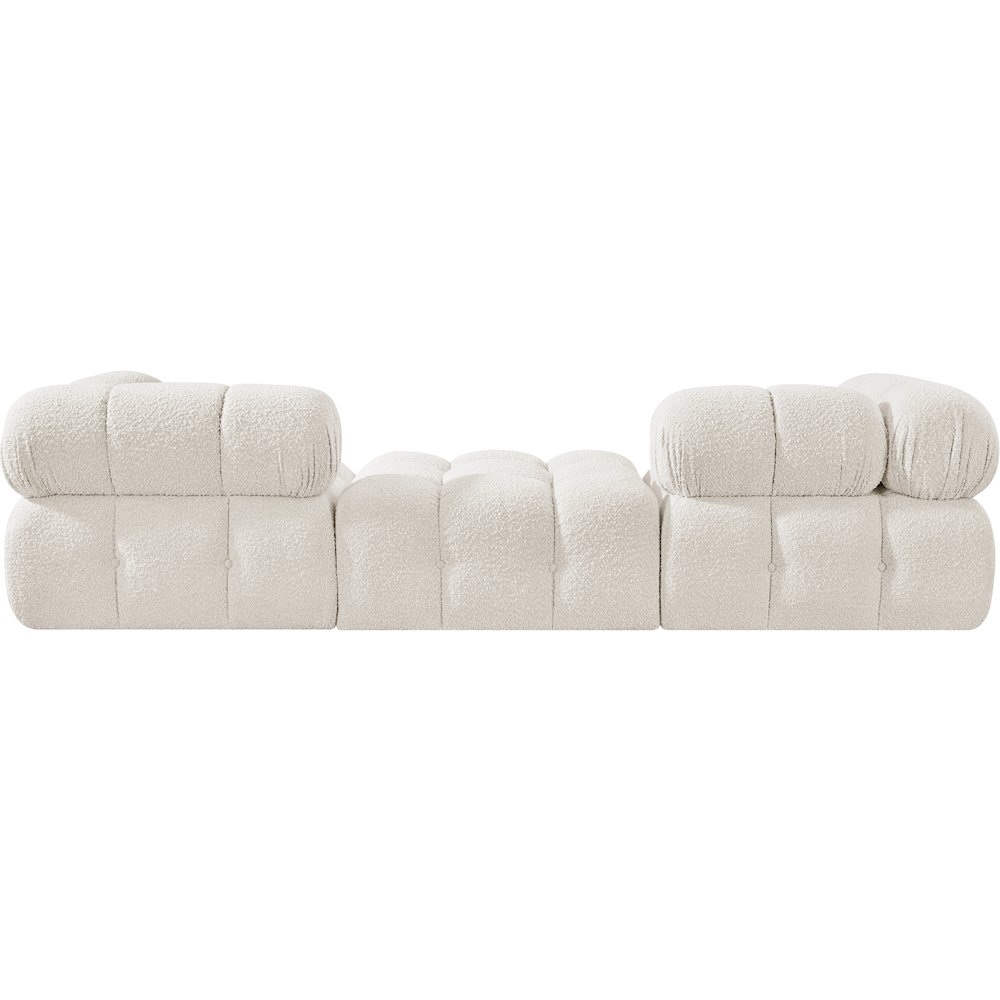 Ames 102" Cream Boucle Fabric Upholstered 3pc. Modular Sofa. Picture 8