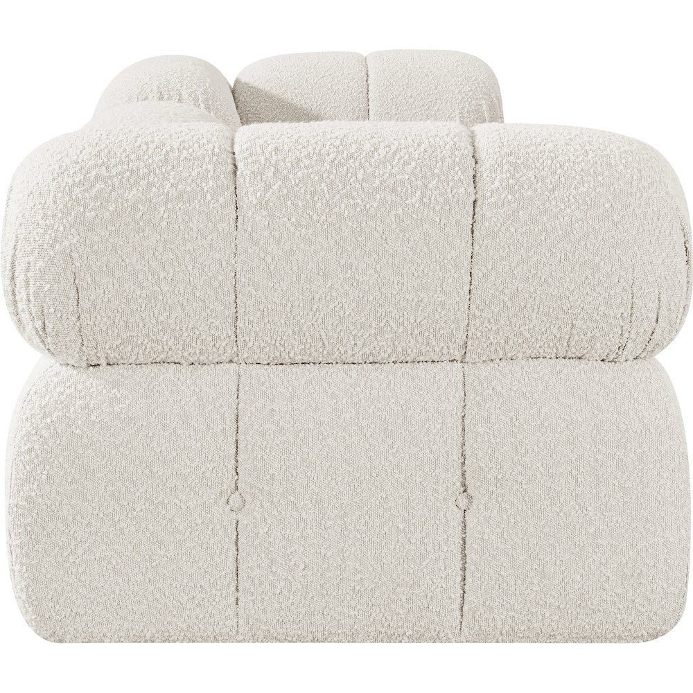 Ames 102" Cream Boucle Fabric Upholstered 3pc. Modular Sofa. Picture 3