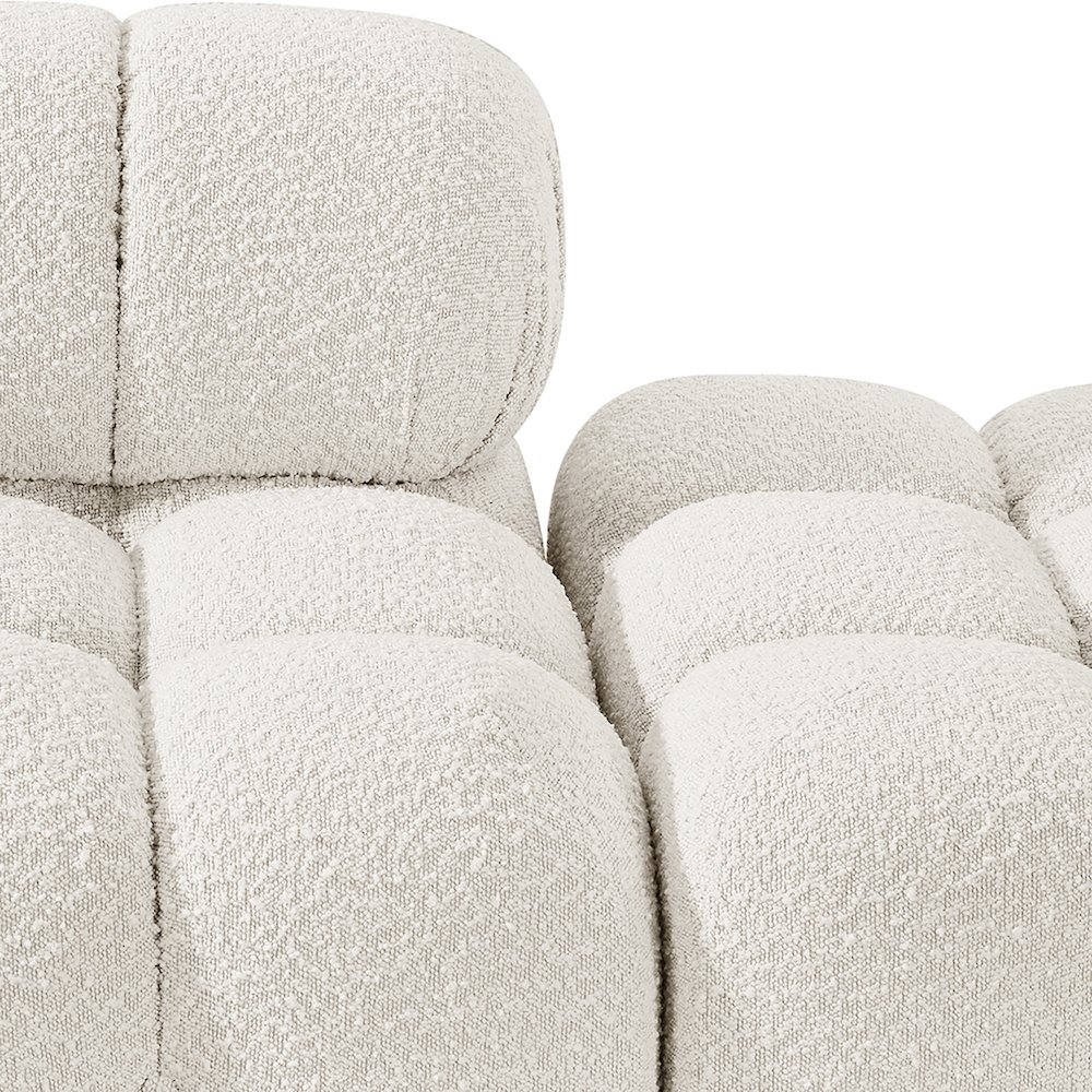 Ames 102" Cream Boucle Fabric Upholstered 3pc. Modular Sofa. Picture 5