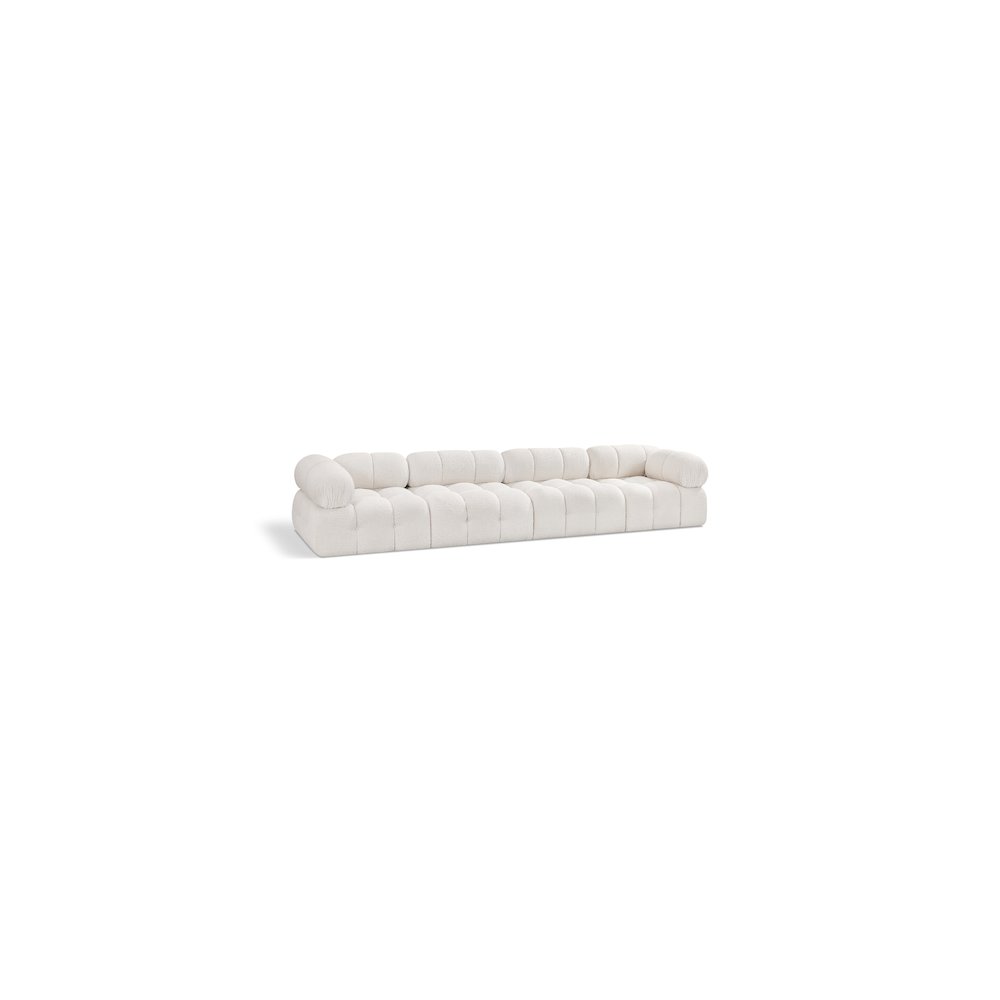 Ames Cream Boucle Fabric Modular Sofa. Picture 1