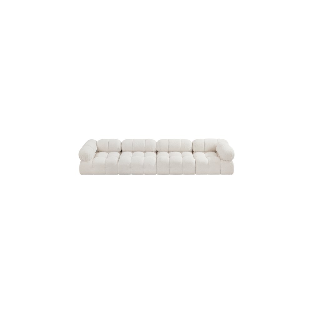 Ames Cream Boucle Fabric Modular Sofa. Picture 4