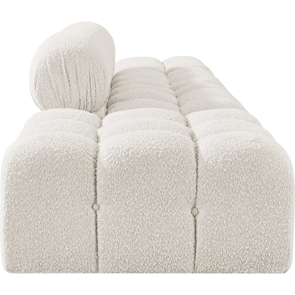 Ames 136" Cream Boucle Fabric Upholstered 4pc. Modular Sofa. Picture 3