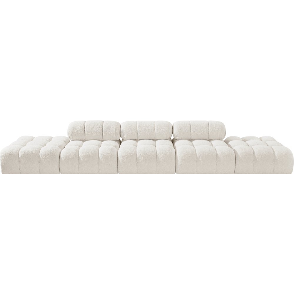 Ames 170" Cream Boucle Fabric Upholstered 5pc. Modular Sofa. Picture 2