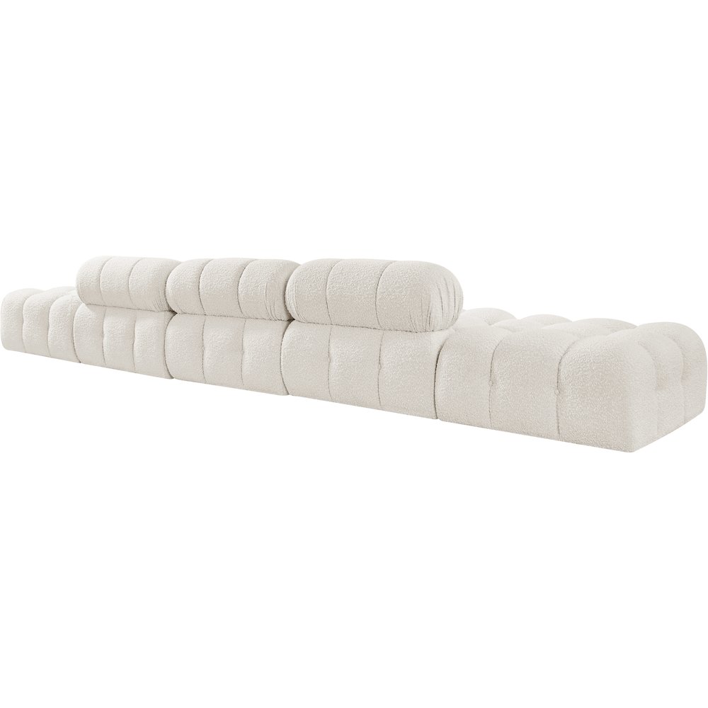 Ames 170" Cream Boucle Fabric Upholstered 5pc. Modular Sofa. Picture 4