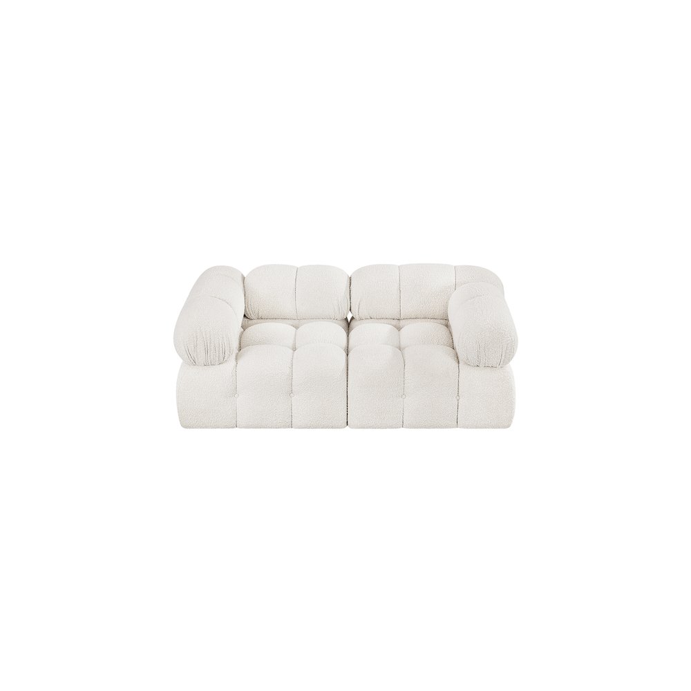 Ames Cream Boucle Fabric Modular Sofa. Picture 4
