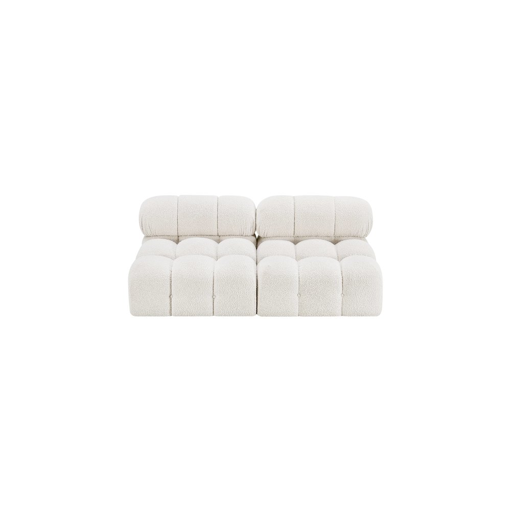 Ames Cream Boucle Fabric Modular Sofa. Picture 4