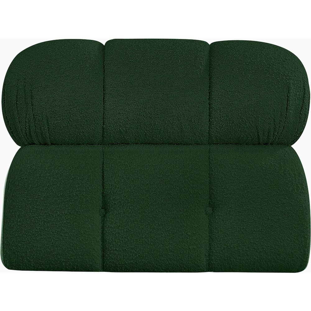 Ames Green Boucle Fabric Armless. Picture 2