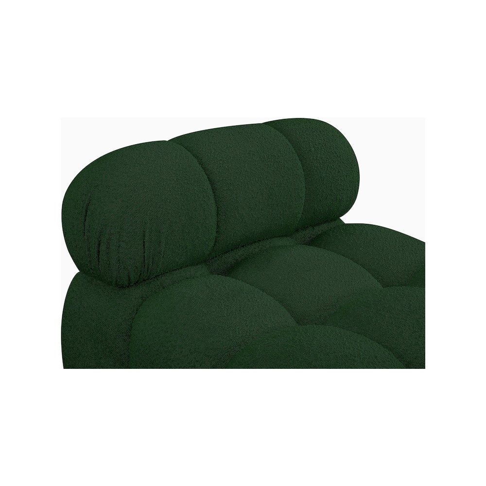 Ames Green Boucle Fabric Armless. Picture 7