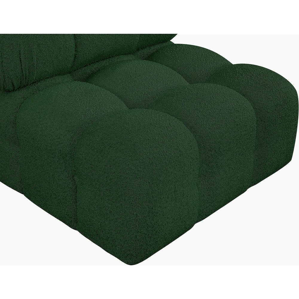 Ames Green Boucle Fabric Armless. Picture 8