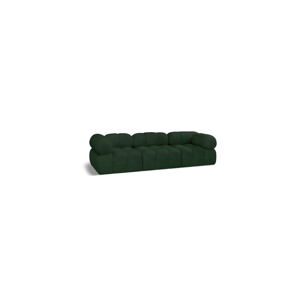Ames Green Boucle Fabric Modular Sofa. Picture 1