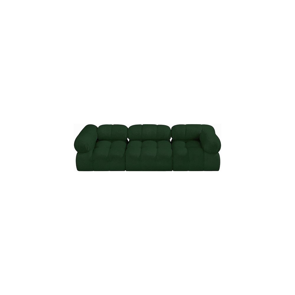 Ames Green Boucle Fabric Modular Sofa. Picture 4