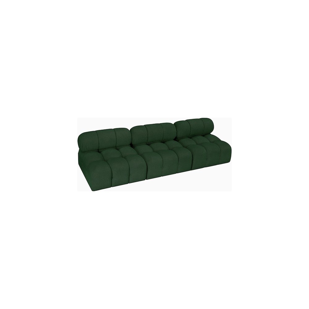Ames Green Boucle Fabric Modular Sofa. Picture 4