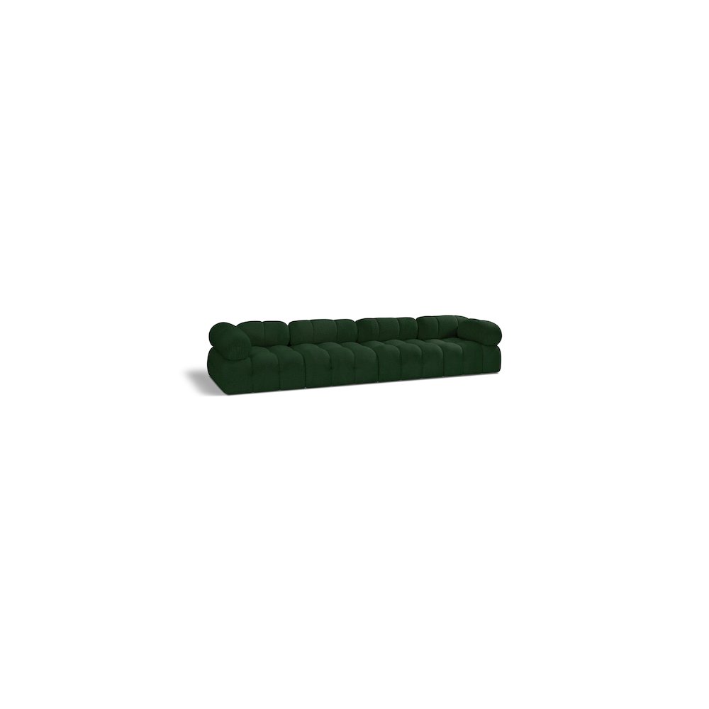 Ames Green Boucle Fabric Modular Sofa. Picture 1