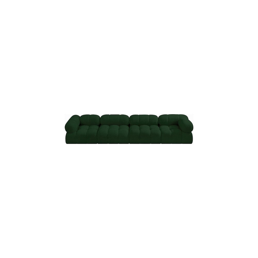 Ames Green Boucle Fabric Modular Sofa. Picture 4