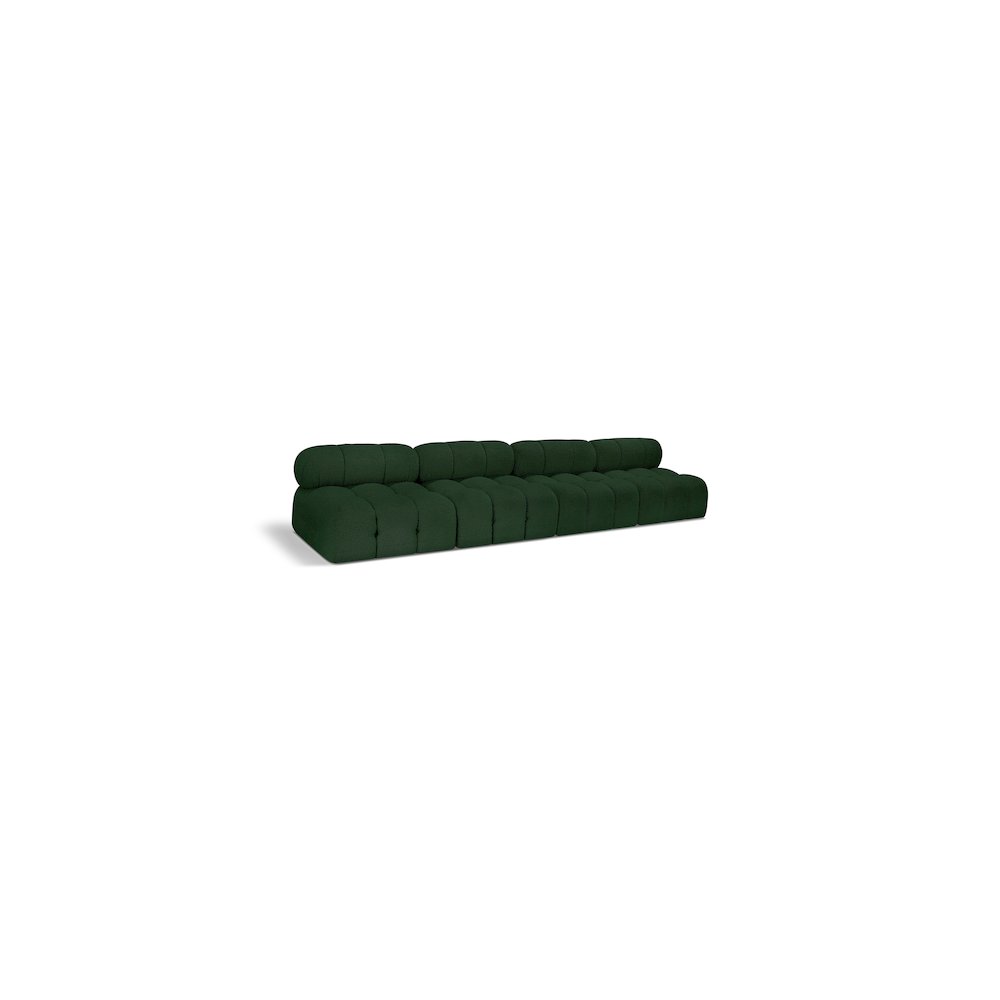 Ames Green Boucle Fabric Modular Sofa. Picture 1