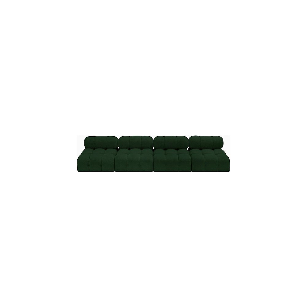 Ames Green Boucle Fabric Modular Sofa. Picture 4