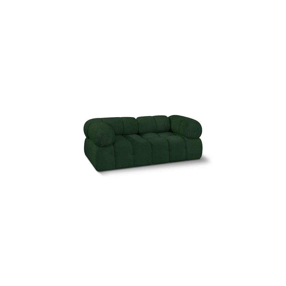 Ames Green Boucle Fabric Modular Sofa. Picture 1