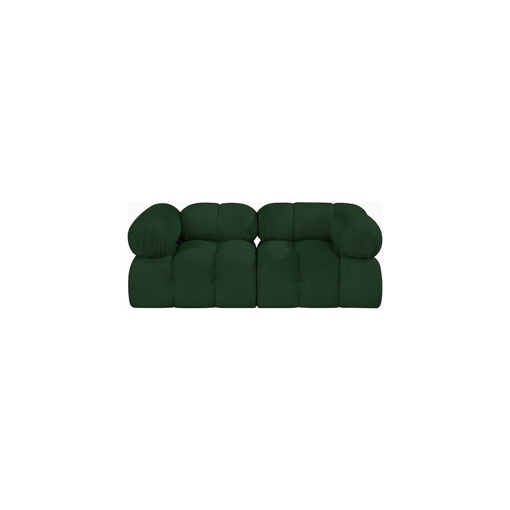 Ames Green Boucle Fabric Modular Sofa. Picture 3