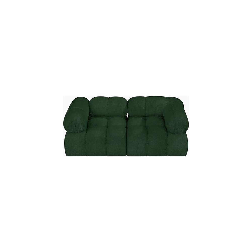 Ames Green Boucle Fabric Modular Sofa. Picture 4
