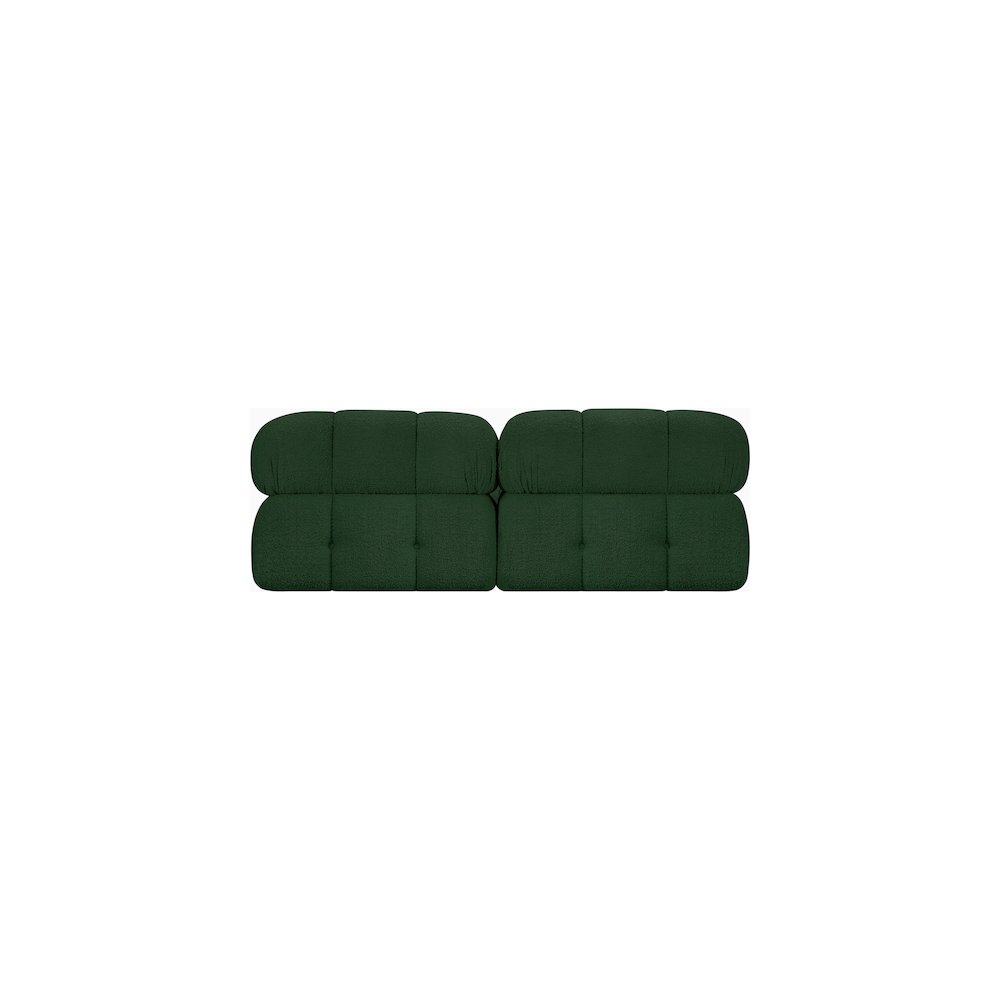Ames Green Boucle Fabric Modular Sofa. Picture 2