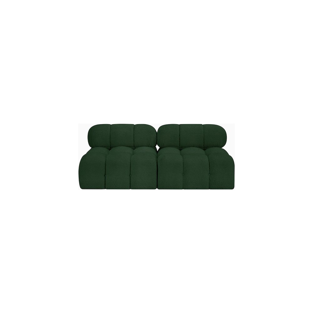 Ames Green Boucle Fabric Modular Sofa. Picture 3