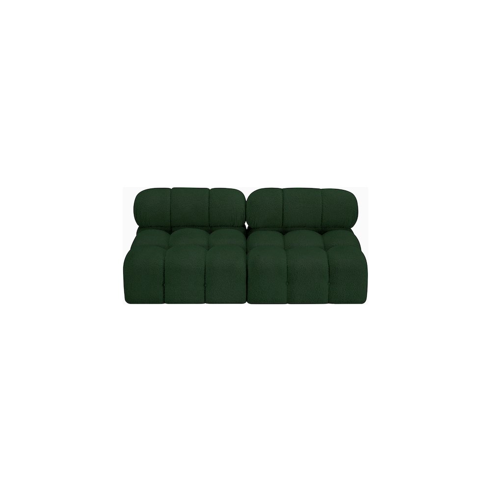 Ames Green Boucle Fabric Modular Sofa. Picture 4
